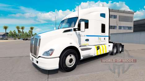 La piel de Transporte de Quebec en Kenworth trac para American Truck Simulator