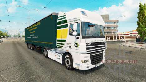 Jeffrys de Transporte de la piel para tractores para Euro Truck Simulator 2