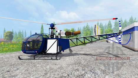 Sud-Aviation Alouette II Gendarmerie para Farming Simulator 2015