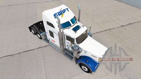 La piel de Swift en el camión Kenworth W900 para American Truck Simulator