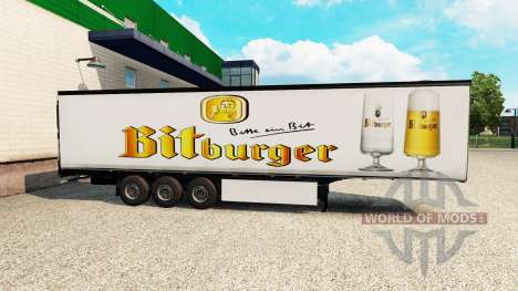 La piel Bitburger en el remolque para Euro Truck Simulator 2