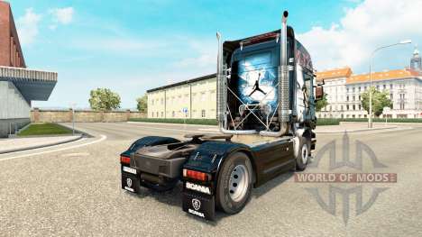 La piel MJBulls en el tractor Scania para Euro Truck Simulator 2
