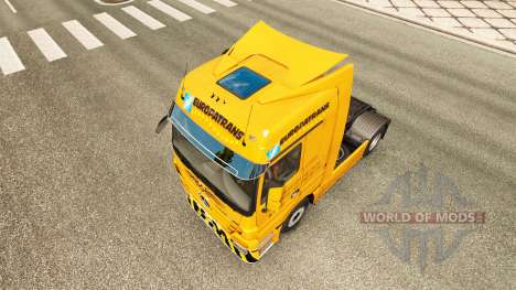 La piel Trans Europa en camión Mercedes-Benz para Euro Truck Simulator 2