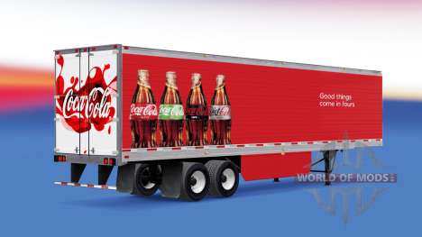 Refrigerado semi-remolque de Coca-Cola para American Truck Simulator