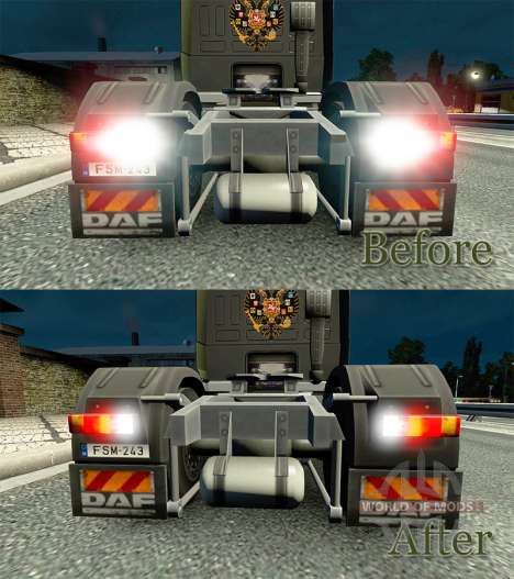El efecto de las luces v2.0 para Euro Truck Simulator 2