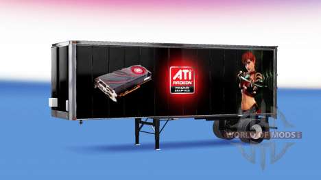 Pieles ATi Radeon Y Nvidia GeForce en el remolqu para American Truck Simulator