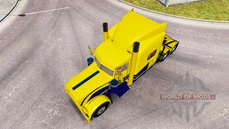 La piel de color Amarillo y Azul para el camión  para American Truck Simulator