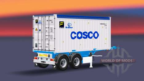 Semi-remolque con 20 libras de contenedor para Euro Truck Simulator 2