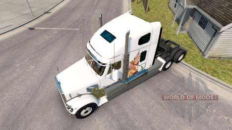 La piel de chicas Anime a luchar por un Freightl para American Truck Simulator