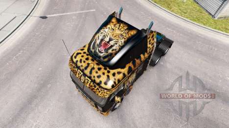 Piel de Jaguar en el camión Freightliner Argosy para American Truck Simulator