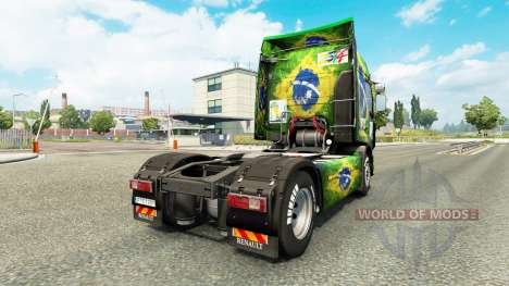 La piel de Brasil 2014 para tractor Renault para Euro Truck Simulator 2