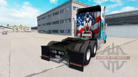 La piel del Capitán América en el camión Kenwort para American Truck Simulator