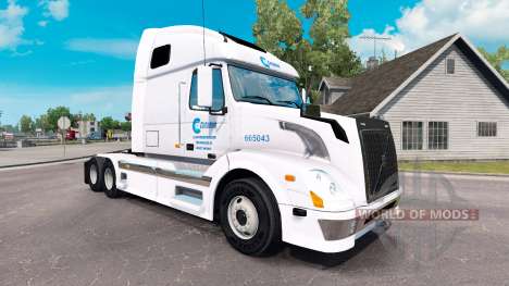 Celadon piel para camiones Volvo VNL 670 para American Truck Simulator