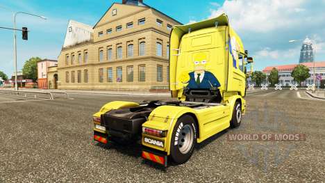 Homer Simpson de la piel para Scania camión para Euro Truck Simulator 2