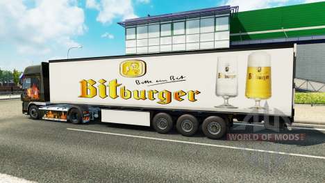 La piel Bitburger en el remolque para Euro Truck Simulator 2