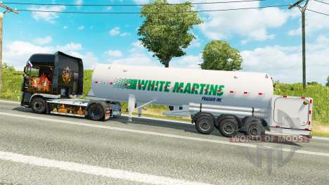 El semirremolque tanque White Martins para Euro Truck Simulator 2