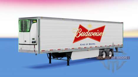 La piel de Budweiser reefer semi-remolque para American Truck Simulator