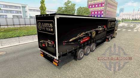 La piel de Lotus F1 para la semi para Euro Truck Simulator 2