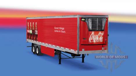 Refrigerado semi-remolque de Coca-Cola para American Truck Simulator