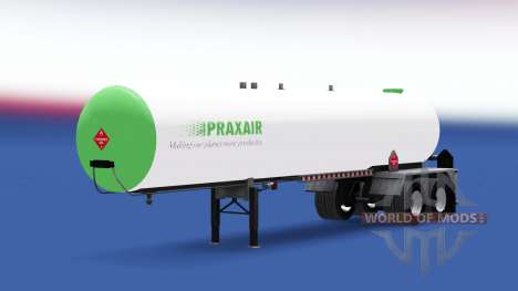 La piel Praxair combustible semi-remolque para American Truck Simulator