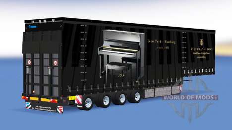 Cuatro ejes de la cortina semi-remolque v1.1.1 para American Truck Simulator