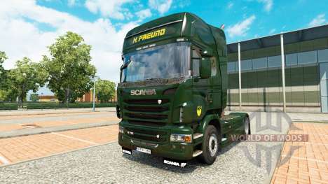 La piel H. Freund en el tractor Scania para Euro Truck Simulator 2