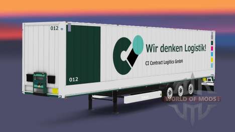 El semirremolque-van Krone Dryliner v3.0 para Euro Truck Simulator 2