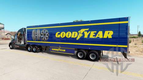 La piel de Goodyear en refrigerada semi-remolque para American Truck Simulator