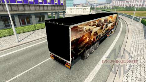 La piel de World of Tanks en semi-remolques para Euro Truck Simulator 2