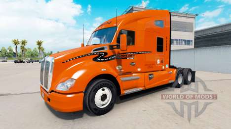 La piel Schneider Nacional sobre camión Kenworth para American Truck Simulator