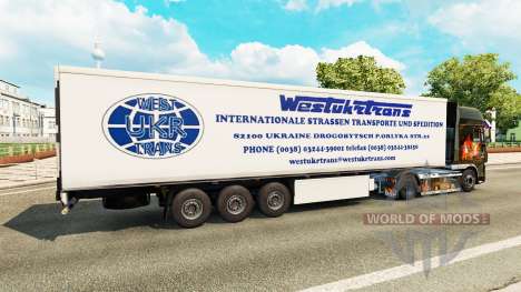 El Oeste de Camiones Trans de la piel para remol para Euro Truck Simulator 2