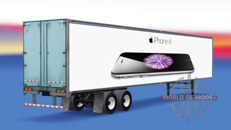 De metal semi-remolque iPhone 6 para American Truck Simulator