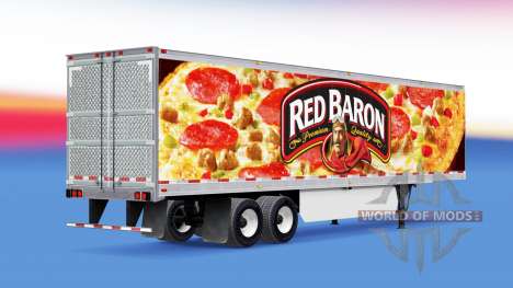 Barón rojo de la piel en el remolque refrigerado para American Truck Simulator