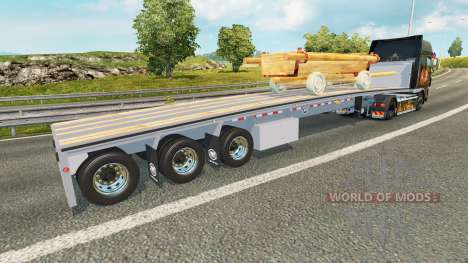 La semi-plataforma con el carro para Euro Truck Simulator 2
