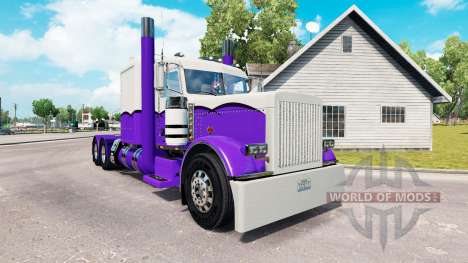 La piel de color Morado y Blanco para el camión  para American Truck Simulator