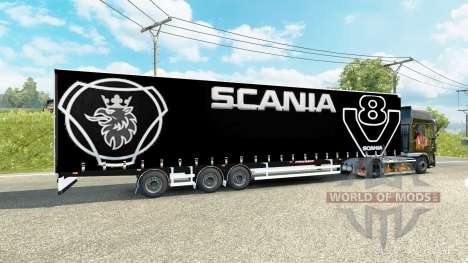 Cortina semi-remolque Scania V8 para Euro Truck Simulator 2