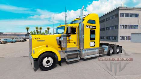 La piel tractor JCB Kenworth W900 para American Truck Simulator