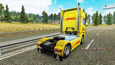 La piel de DHL para Scania camión para Euro Truck Simulator 2