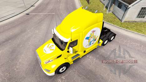 Los Simpsons de la piel para el camión Peterbilt para American Truck Simulator