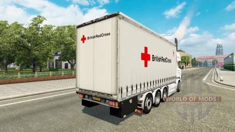 Scania R730 Tandem British Red Cross para Euro Truck Simulator 2