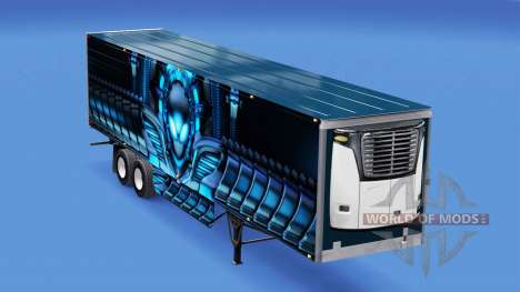 La piel de Alienware refrigerados semi-remolque para American Truck Simulator
