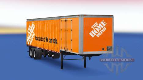 Cortina semirremolque Home Depot para American Truck Simulator
