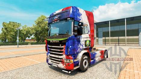 La piel de Copa de Francia 2014 para Scania cami para Euro Truck Simulator 2