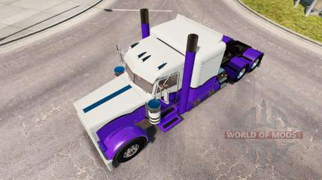 La piel de color Morado y Blanco para el camión  para American Truck Simulator
