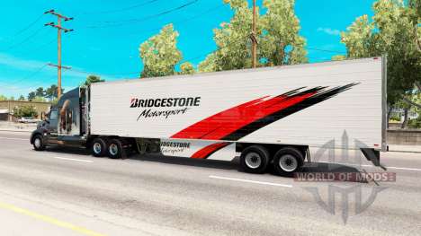 Bridgestone de la piel en el remolque refrigerad para American Truck Simulator