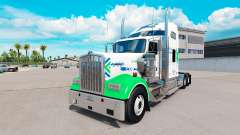 La piel de Estrella FJ Servicio en el camión Kenworth W900 para American Truck Simulator