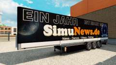 La piel SimuNews en el remolque para Euro Truck Simulator 2