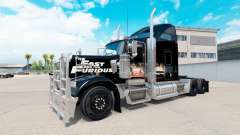 La piel de Rápido y Furioso en el camión Kenworth W900 para American Truck Simulator