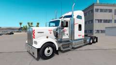 La piel Heartland Express, [blanco] camión Kenworth para American Truck Simulator