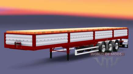 Plataforma semi remolque con una carga de ladrillos para Euro Truck Simulator 2